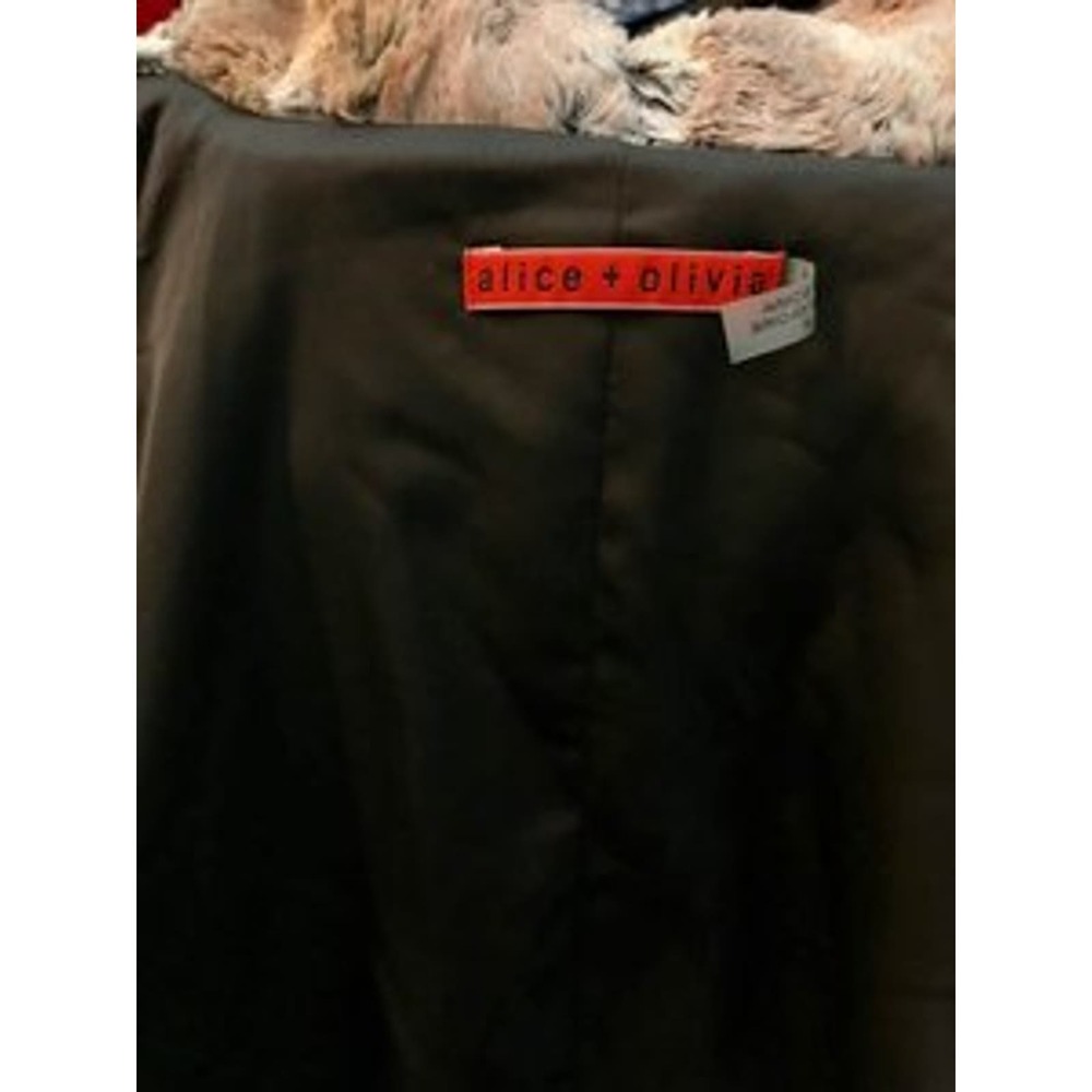 Alice + Olivia Beige and Brown Faux Fur Vest S P - Picture 7 of 7